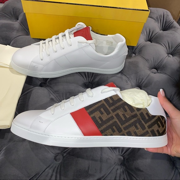 New Men’s Size 12 (UK 11) Fendi Logo Sneakers - Picture 3 of 8